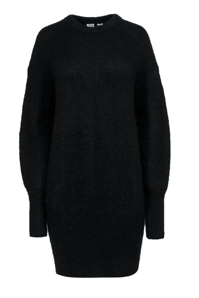 Long Sleeves Above the Knee Winter Ribbed Dress