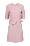 Short Sleeves Sleeves Belted Back Zipper Dress