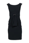 Sophisticated Empire Waistline Fall Sleeveless Belted Hidden Back Zipper Vintage Dress