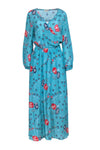 Floral Print Long Sleeves Maxi Dress