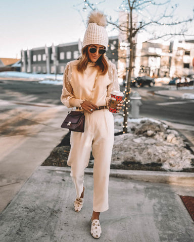 beige and cream neutral outfit