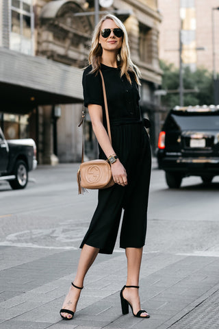 black jumpsuit easy outfit