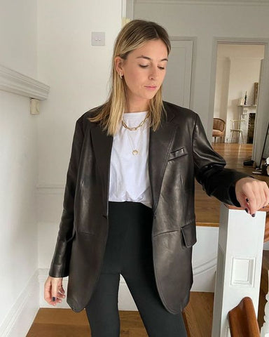 black leggings elevated outfit