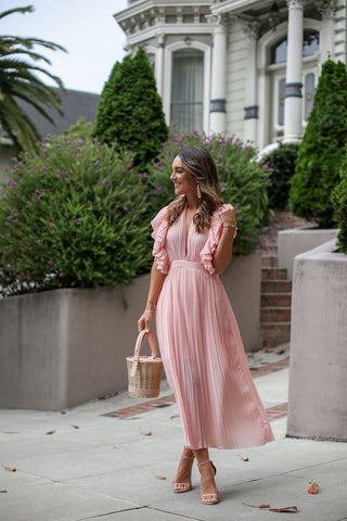 country club spring wedding guest dress
