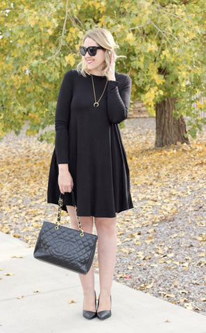 dressy little black dress outfit