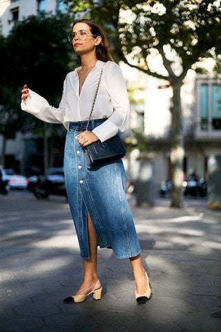 denim skirt for fall 2024