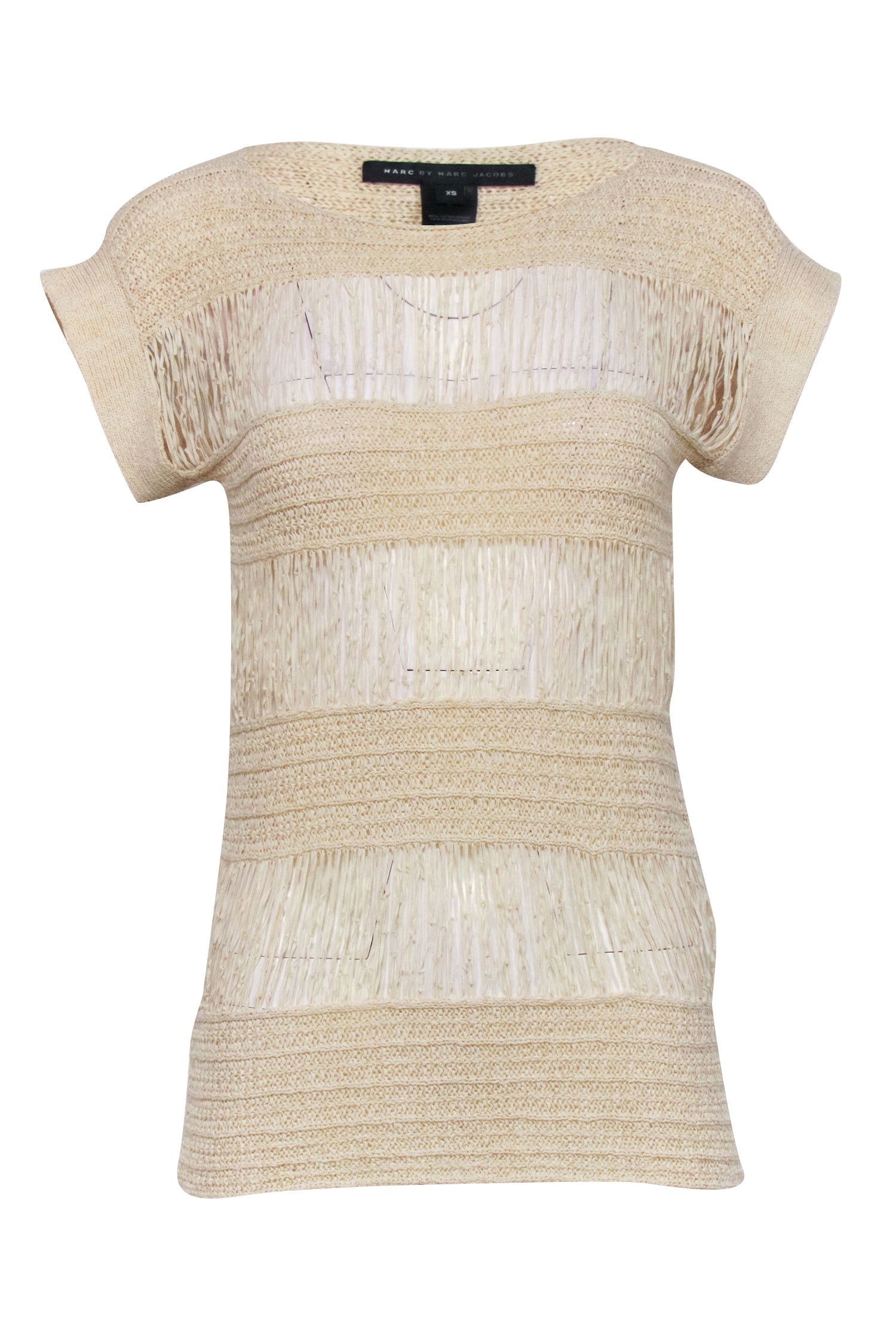 Marc by Marc Jacobs - Beige Short Sleeve Knit Top Sz XS