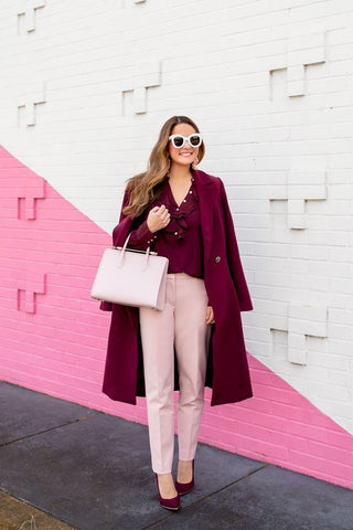 maroon as a neutral outfit