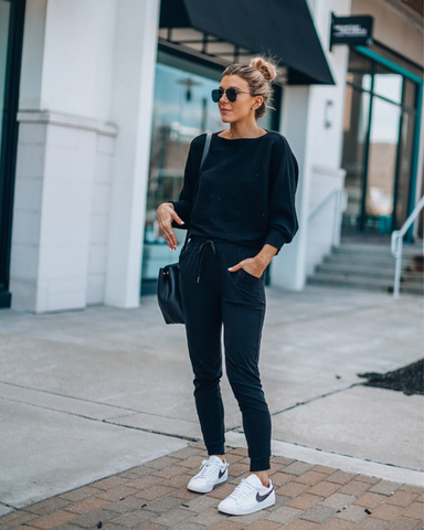 How to Dress Up Velvet Jogger Pants - Le Fab Chic