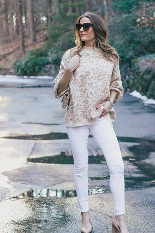 neutral animal print outfit