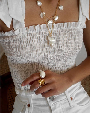 raw pearl accessories for summer