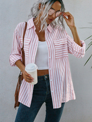 pink and white stripes for summer