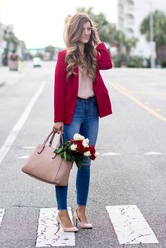 Valentine's Day 2022 red blazer