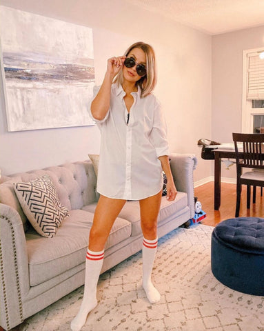 Risky business white button down outfit