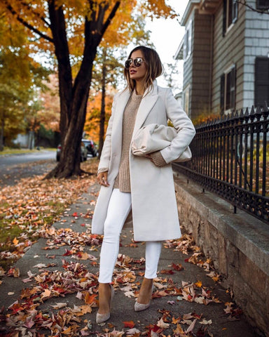 white coat for winter