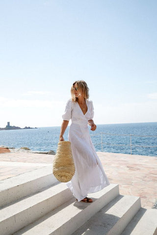white maxi dress for vacation 2023