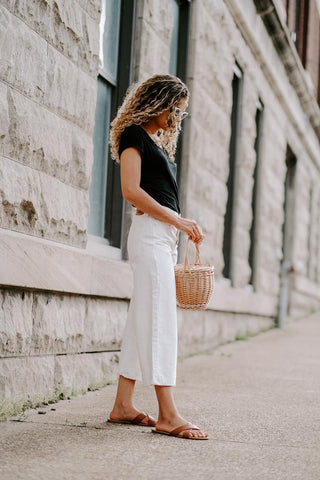 white wide leg trousers for summer