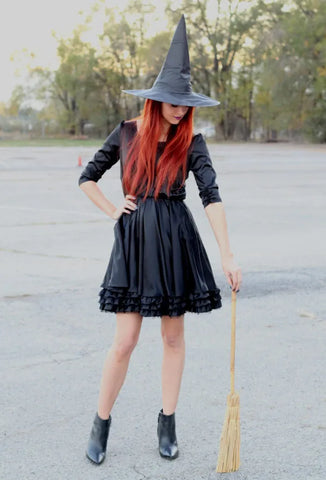 little black dress witch costume