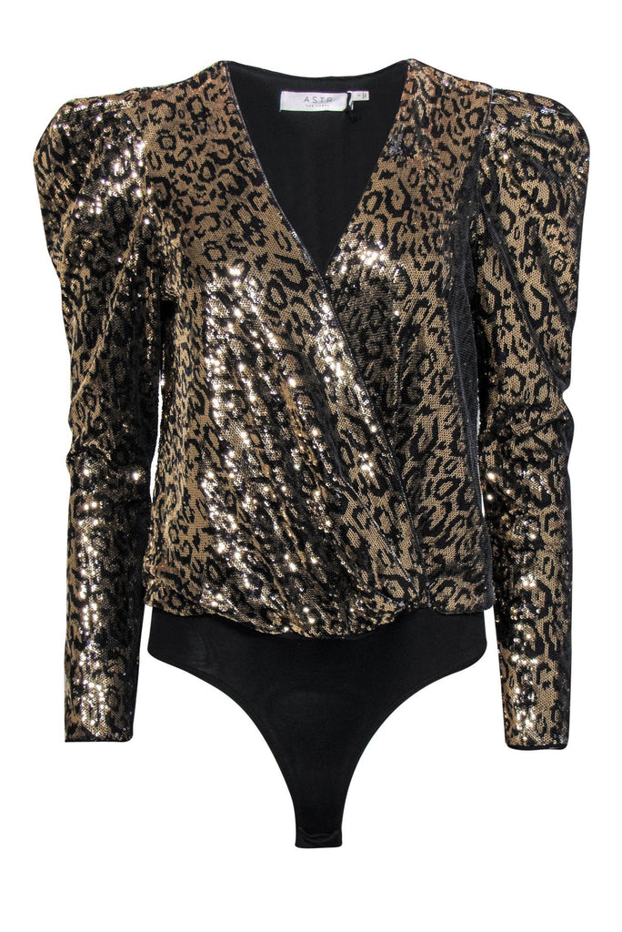 astr leopard bodysuit