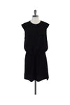 Sleeveless Tie Waist Waistline Silk Gathered Pocketed Dress