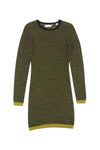 Wool Sweater Long Sleeves Chevron Print Dress