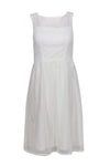 A-line Nylon Embroidered Sheer Illusion Dress