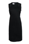 Back Zipper Cutout Sheath Round Neck Sheath Dress/Little Black Dress