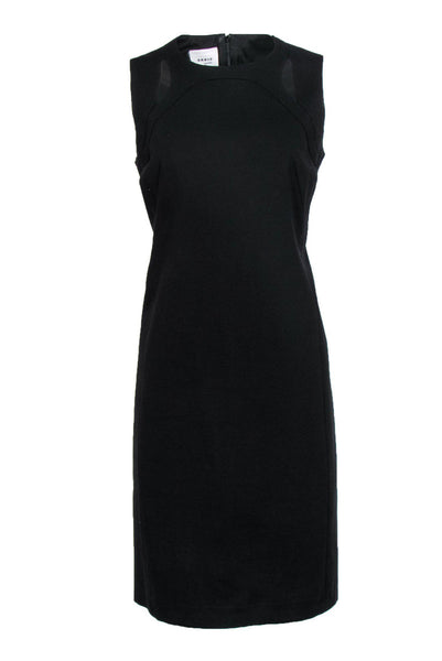 Back Zipper Cutout Round Neck Sheath Sheath Dress/Little Black Dress