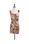 Sleeveless Gathered Tie Waist Waistline General Print Dress