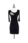 Fall Scoop Neck Long Sleeves Polyester Sequined Bodycon Dress