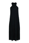 A-line Sleeveless Polyester Round Neck Maxi Dress