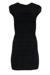 Ribbed Bateau Neck Bodycon Dress/Little Black Dress