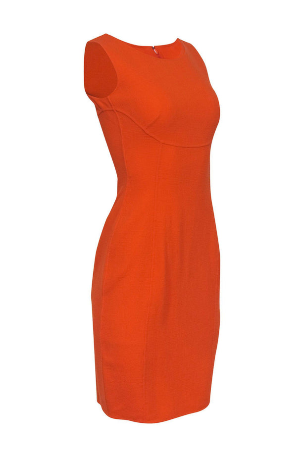 Armani Collezioni - Bright Orange Textured Wool Sheath Dress Sz 2 – Current  Boutique