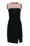 Scoop Neck Sleeveless Cocktail Hidden Back Zipper Slit Colorblocking Sheath Sheath Dress/Little Black Dress/Party Dress