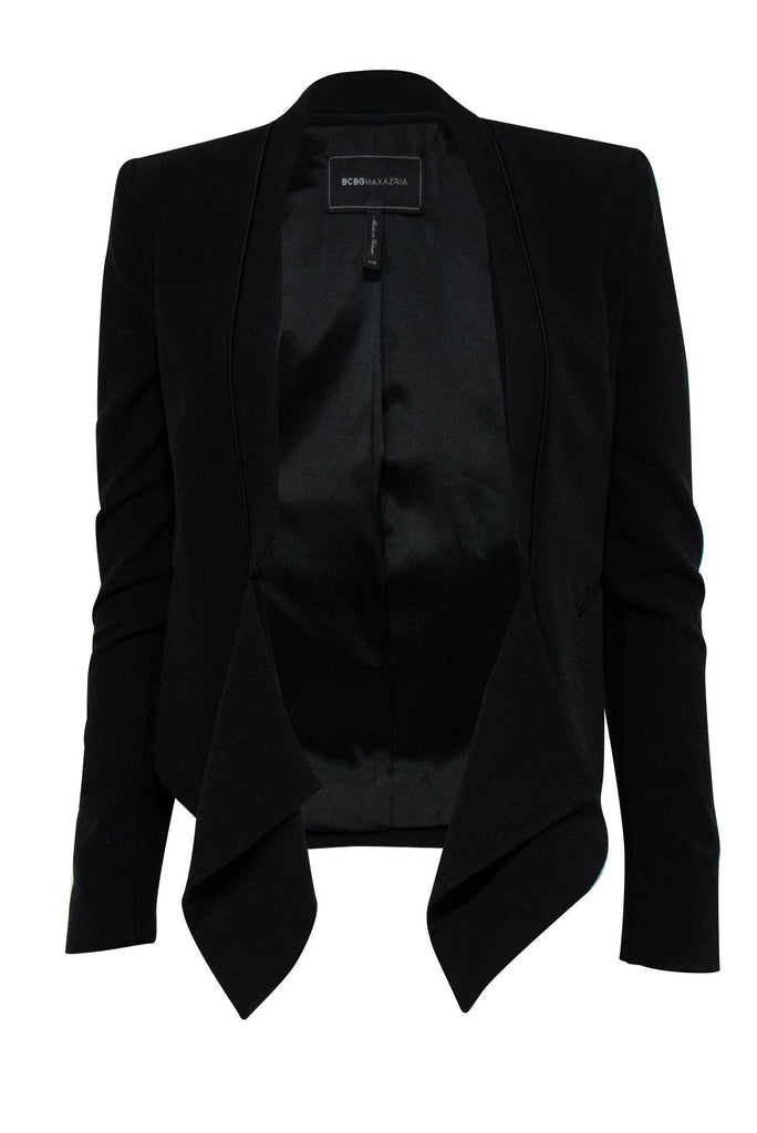 politicus Identificeren erven BCBG Max Azria - Black Cropped Open Blazer w/ Draped Lapels Sz XXS –  Current Boutique