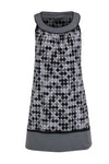 Round Neck Sleeveless General Print Shift Pocketed Dress