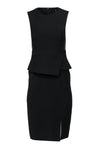 Tall Round Neck Peplum Sheath Sheath Dress/Midi Dress