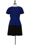 Sophisticated Back Zipper Fitted Above the Knee Round Neck Short Sleeves Sleeves Dress