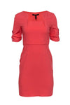 Sheath Square Neck Side Zipper Long Sleeves Sheath Dress