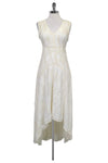 V-neck Side Zipper Sequined Empire Waistline Polyester Sleeveless Dress