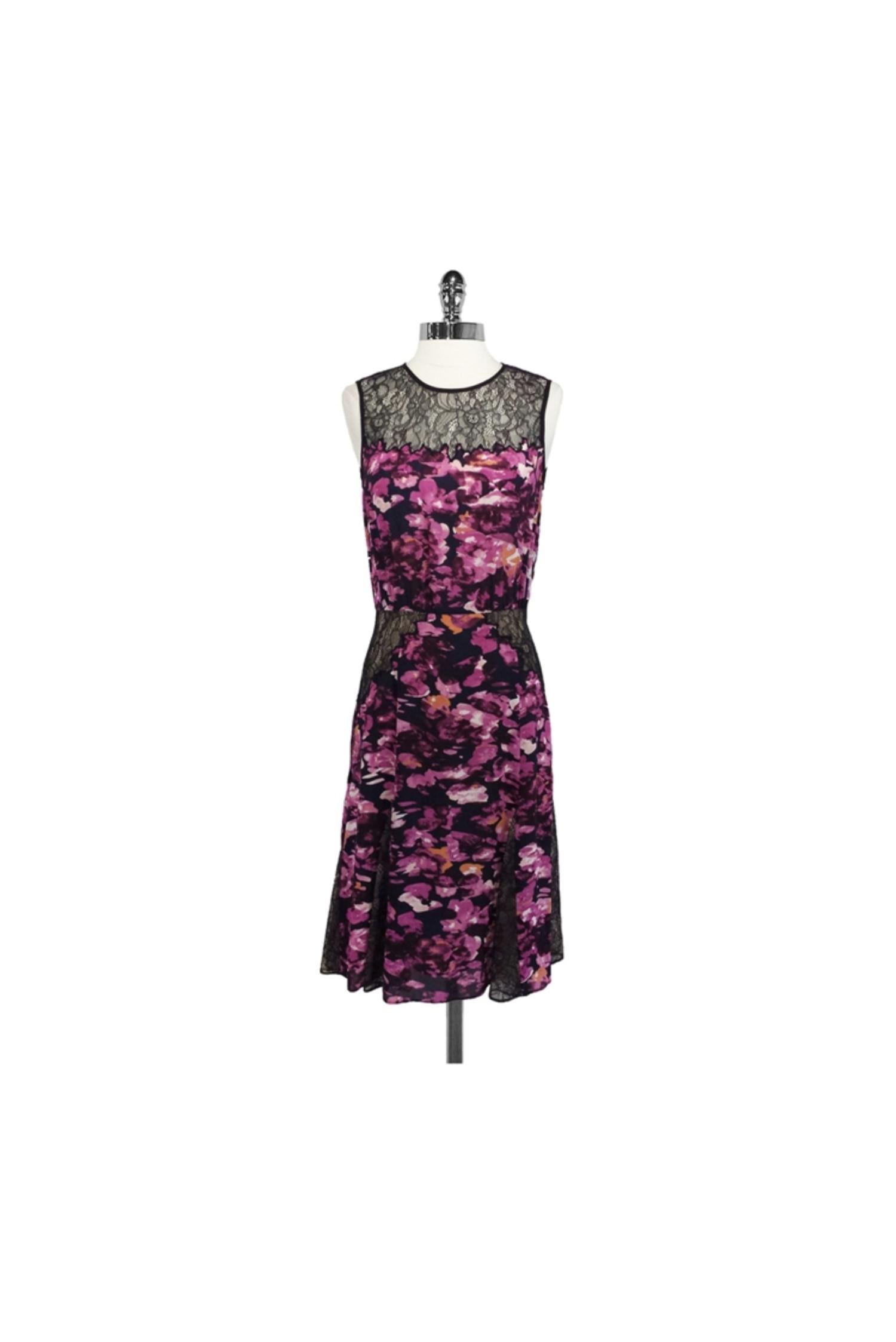 Below the Knee Sleeveless Floral Print Dress