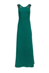 Lace Trim Polyester Hidden Back Zipper Evening Dress/Maxi Dress