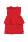 Strapless Peplum Pleated Hidden Back Zipper Pocketed Dress