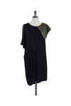 Short Sleeves Sleeves Shift Draped Dress