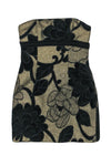 Strapless Floral Print Sheath Goddess Sheath Dress