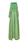 Tall Hidden Back Zipper Polyester General Print Round Neck Sleeveless Maxi Dress