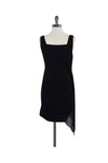 Square Neck Sleeveless Beaded Hidden Back Zipper Dress