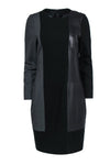 Long Sleeves Hidden Back Zipper Round Neck Shift Dress