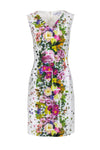 V-neck Floral Geometric Print Short Sleeves Sleeves Sheath Sheath Dress