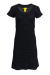 Ribbed Short Sleeves Sleeves Winter Scoop Neck Dress